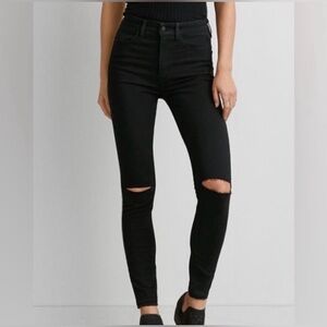 AMERICAN EAGLE NEXT LEVEL STRETCH HIGH RISE DISTRESSED SKINNY JEAN